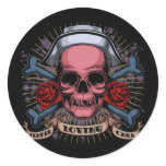 TLC Nurse Skull Stickers