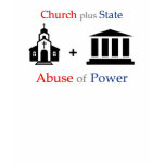 TLT Church + State = Abuse of Power v1.1 t-shirts