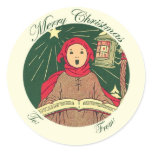 To and From Christmas Caroler Gift Tag Label stickers