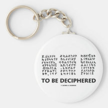 To Be Deciphered (Jules Verne Runic Cryptogram) Keychains
