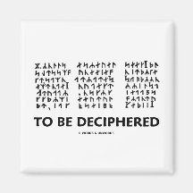 To Be Deciphered (Jules Verne Runic Cryptogram) Magnets