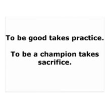 To Be Good - To Be a Champion Postcards