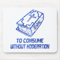 To consume without modération Bleu Mousepads