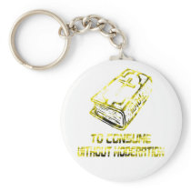 To consume without modération Doré Key Chain