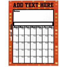 To Do Calendar Dry Erase Board