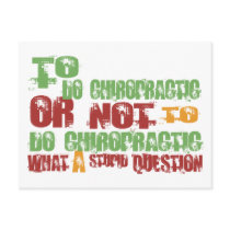 To Do Chiropractic Post Card
