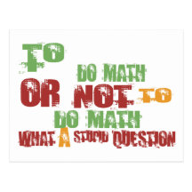 To Do Math Post Card