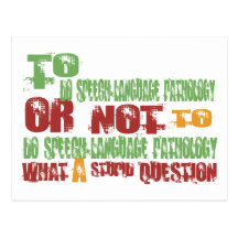 To Do Speech-Language Pathology Post Card