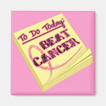 To Do Today - Beat Breast Cancer Fridge Magnet