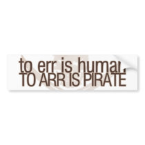 To err is human, to arr is pirate