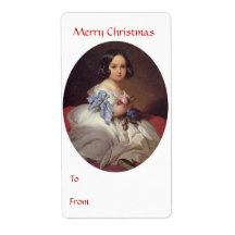 To From Merry Christmas Tag 3 Personalized Shipping Label