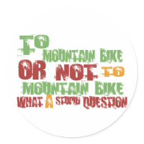 To Mountain Bike Round Sticker
