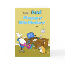 to my Dad happy birthday Greeting Card