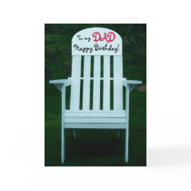 To my Dad Happy Birthday Chair Card