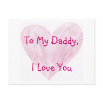 To My Daddy Postcards