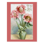To My Love Flower Kids Post Cards
