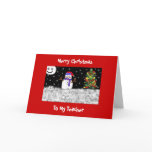 To My Teacher, Merry Christmas Greeting Card