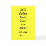 TO MY TWIN/BEST FRIEND BIRTHDAY CARDS