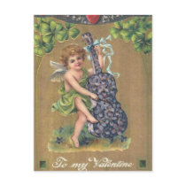 To My Valentine Cherub Vintage Valentine Post Card