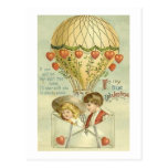 To My Valentine Hot Air Balloon Postcard