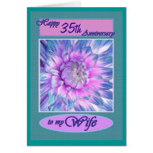 To My Wife - Happy 35th Anniversary Greeting Card