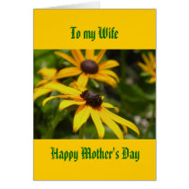 To my Wife, Happy Mother's Day Card cards
