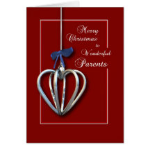To Parents, Red Christmas Card