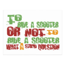 To Ride a Scooter Post Cards