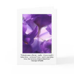 "To See Takes Time" Iris Greeting Card