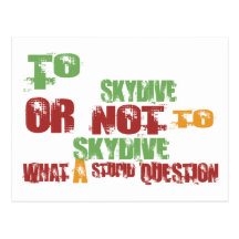 To Skydive Postcard