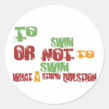 To Swim Round Sticker
