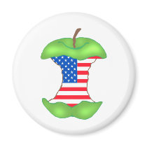 'to the core' American,U.S. Flag Refrigerator Magnets