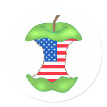 'to the core' American,U.S. Flag Stickers