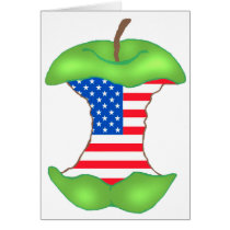 'to the core ' American,US Flag Card