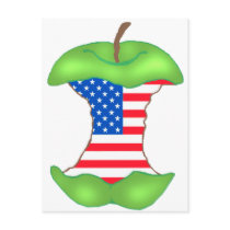 'to the core ' American,US Flag Postcards