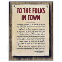 To The Folks In Town Custom Flyer