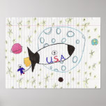 To the Moon Print