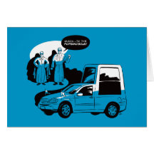 To The Popemobile! Greeting Card