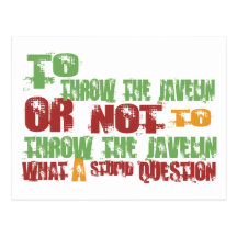 To Throw the Javelin Post Card