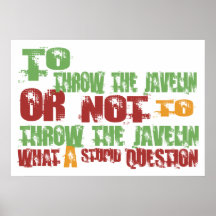 To Throw the Javelin Poster