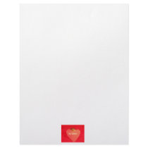 Toad frog holding a heart that says Be Mine ? Custom Letterhead