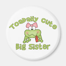 Toadally Cute Big Sister Refrigerator Magnet