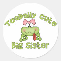 Toadally Cute Big Sister Stickers