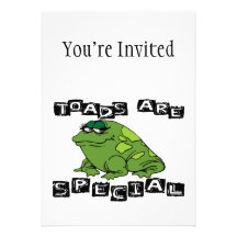 Toads Are Special Personalized Invitations