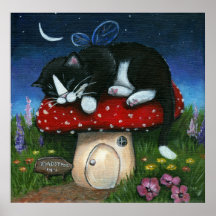 Toadstool Inn Print