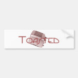 Toasted - Retro Toaster - Red Bumper Sticker