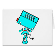 Toaster girl greeting card