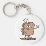 Toasty happy bread toast keychains