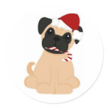 Toby the Pug Round Stickers