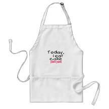 Today I Eat Cake Yum Yum (pink) Aprons